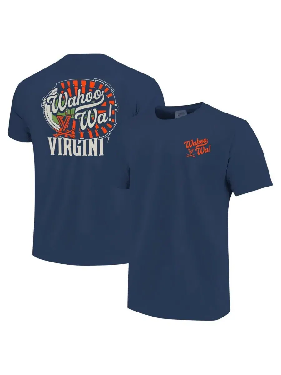 Футболка с принтом Virginia Cavaliers Hyperlocal Comfort Colors Image One — изображение 1 из 3, темно-синий
