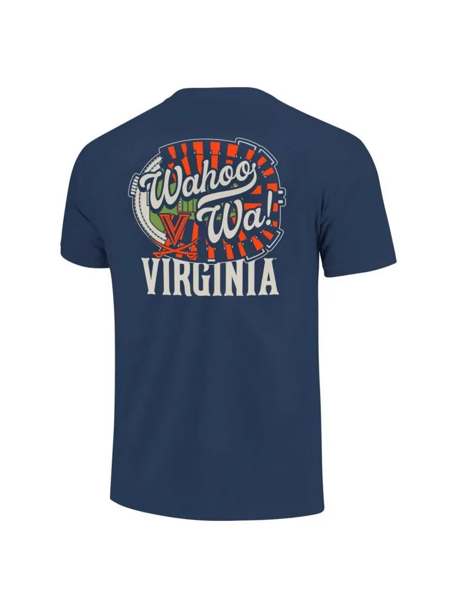 Футболка с принтом Virginia Cavaliers Hyperlocal Comfort Colors Image One — изображение 3 из 3, темно-синий