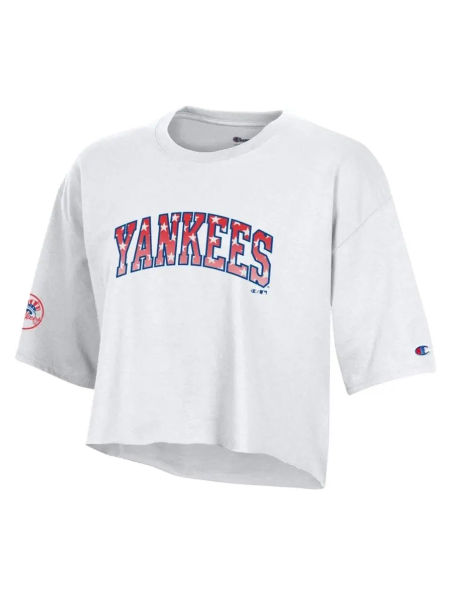 Футболка с длинным рукавом Champion New York Yankees — изображение 2 из 3, белый
