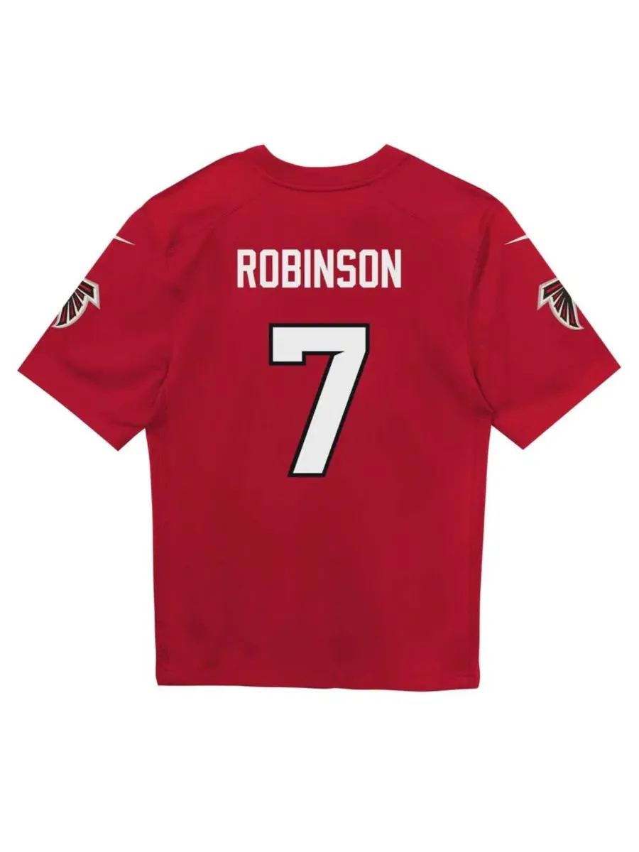 Детская футболка с принтом Bijan Robinson Red Atlanta Falcons Team Game Jersey Nike — изображение 2 из 3, красный