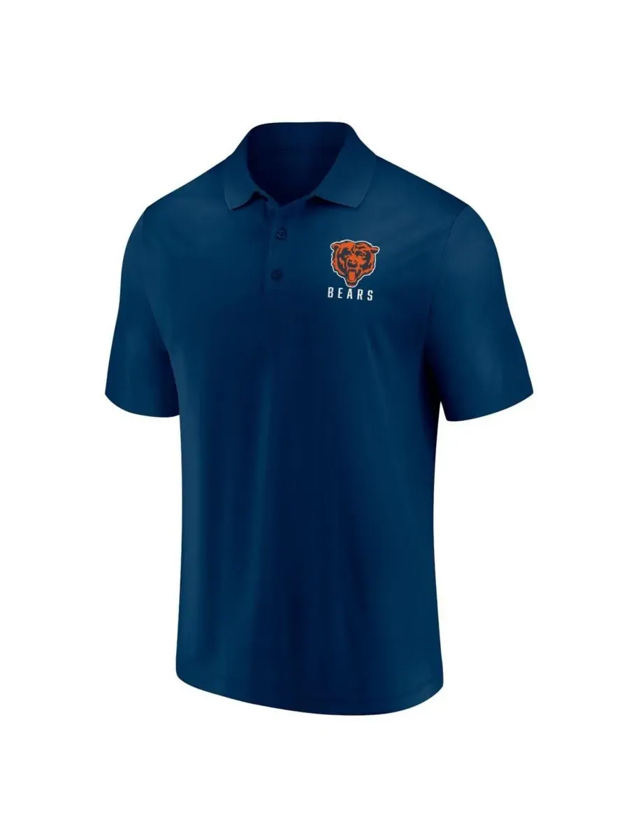 Fanatics Мужской комплект из двух поло-рубашек Chicago Bears Lockup белого и темно-синего цвета — изображение 4 из 4