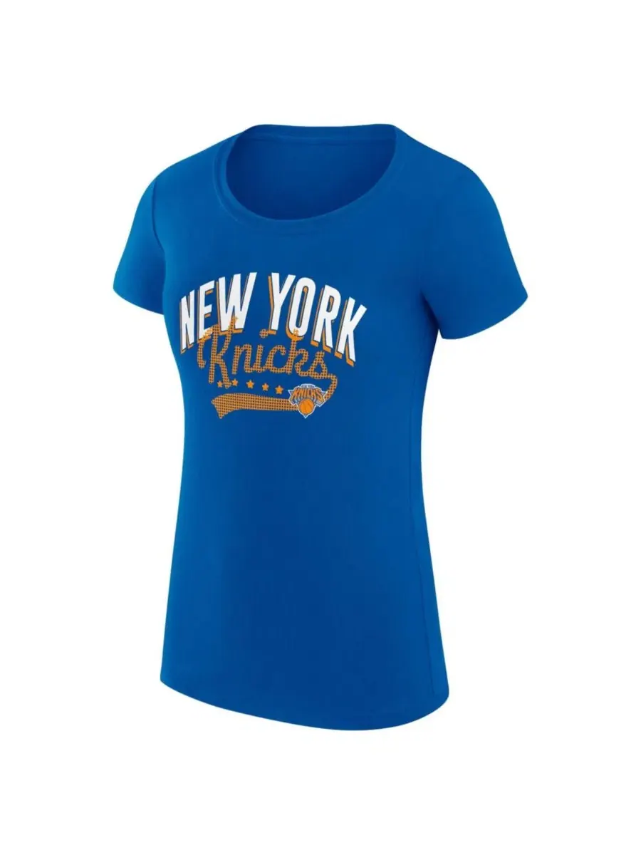 Женская футболка с принтом New York Knicks из супер-облегающего трикотажа G-III 4Her by Carl Banks — изображение 2 из 3