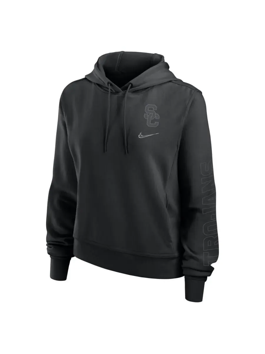 Nike Женская черная толстовка с капюшоном USC Trojans One Pullover Hoodie — изображение 2 из 3, черный