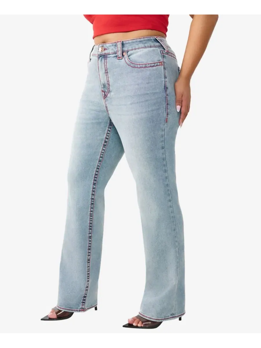 Джинсы Billie Plus Size средней посадки прямого кроя, большие True Religion — изображение 2 из 3
