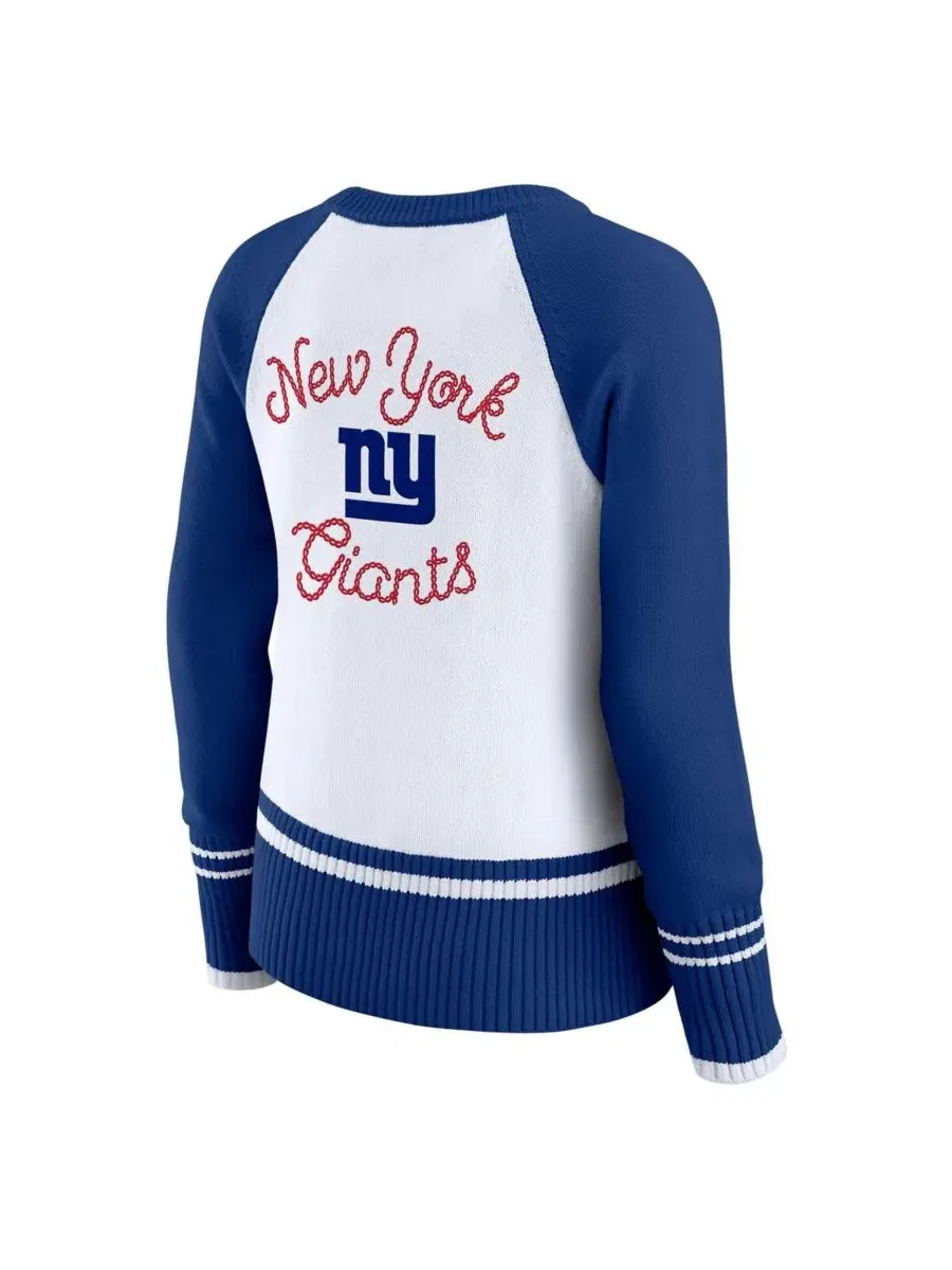 Свитер с реглан-рукавами и принтом New York Giants WEAR by Erin Andrews — изображение 2 из 4, белый