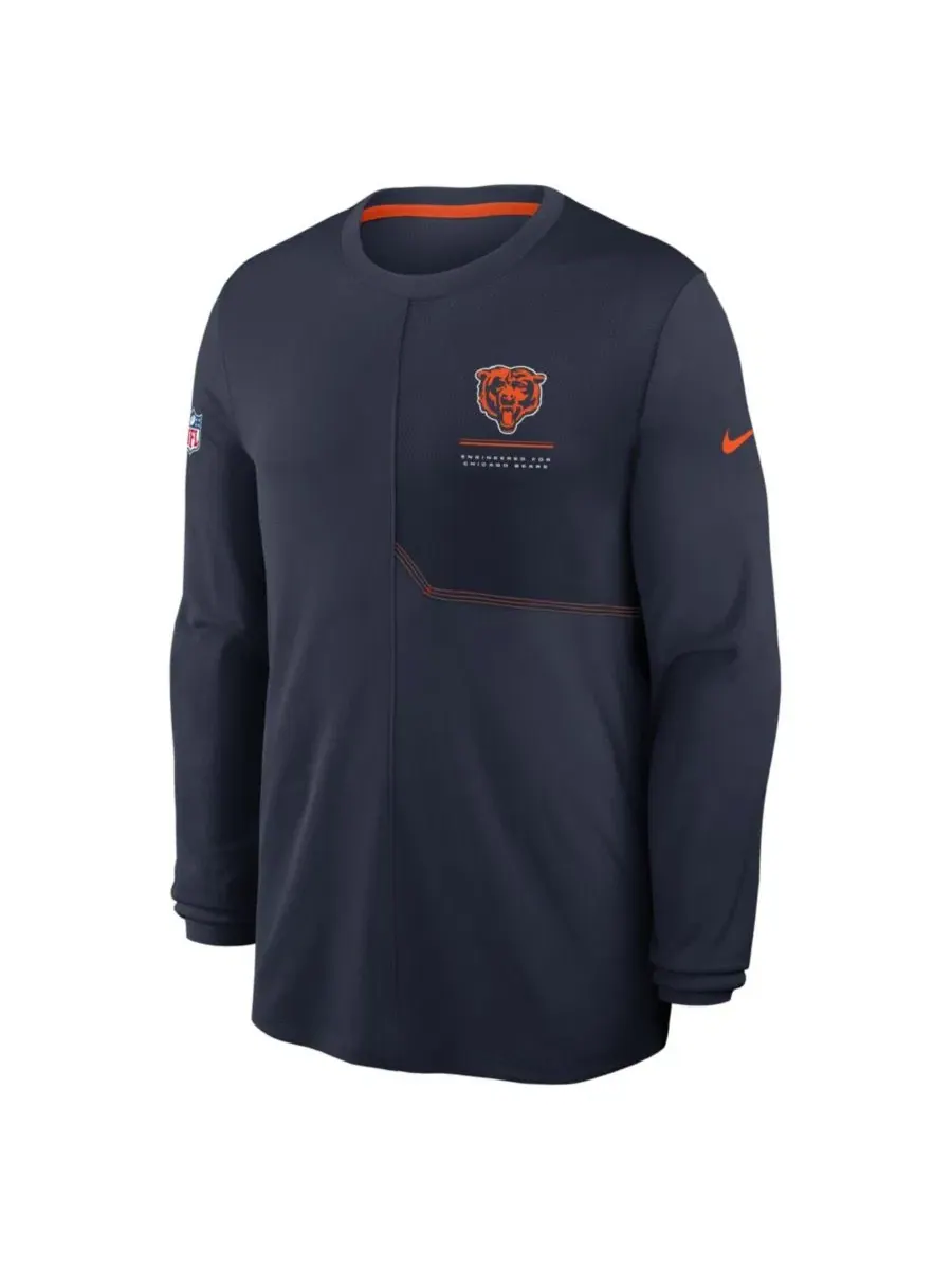 Лонгслив с длинным рукавом Nike Chicago Bears Navy — изображение 2 из 3, темно-синий