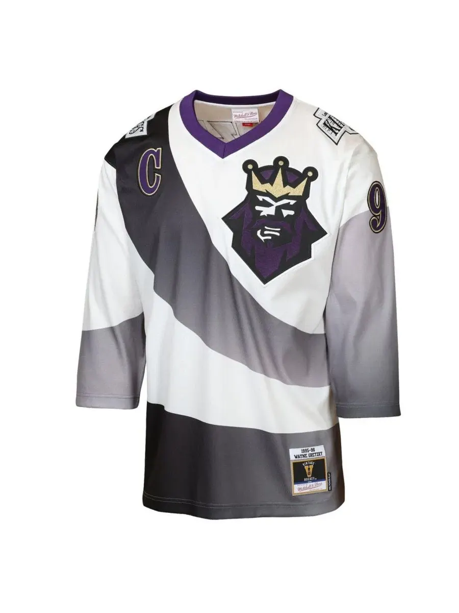 Детская футболка-джерси с длинным рукавом Wayne Gretzky White Los Angeles Kings 1995/96 Power Play — изображение 2 из 3