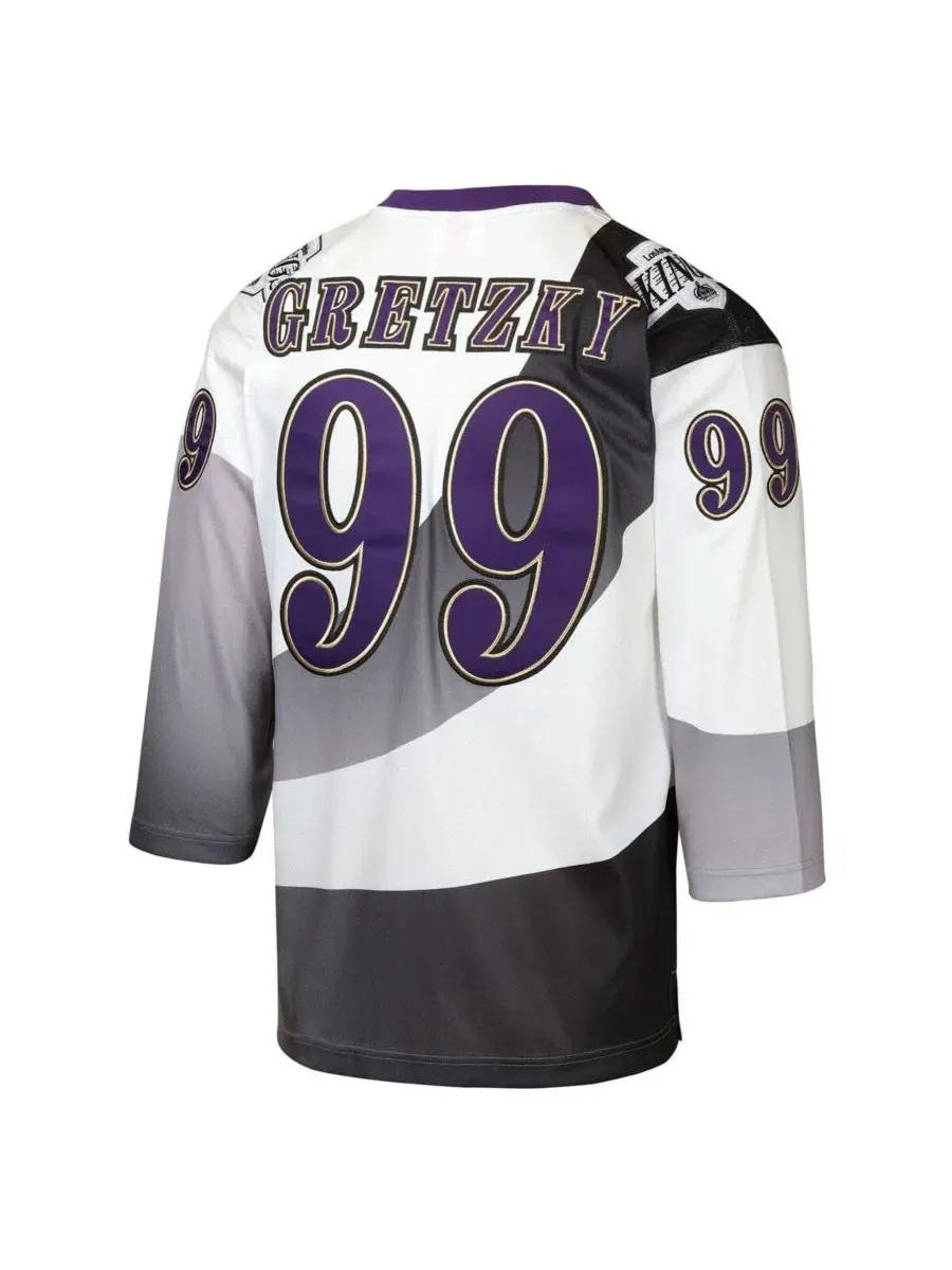 Детская футболка-джерси с длинным рукавом Wayne Gretzky White Los Angeles Kings 1995/96 Power Play — изображение 3 из 3