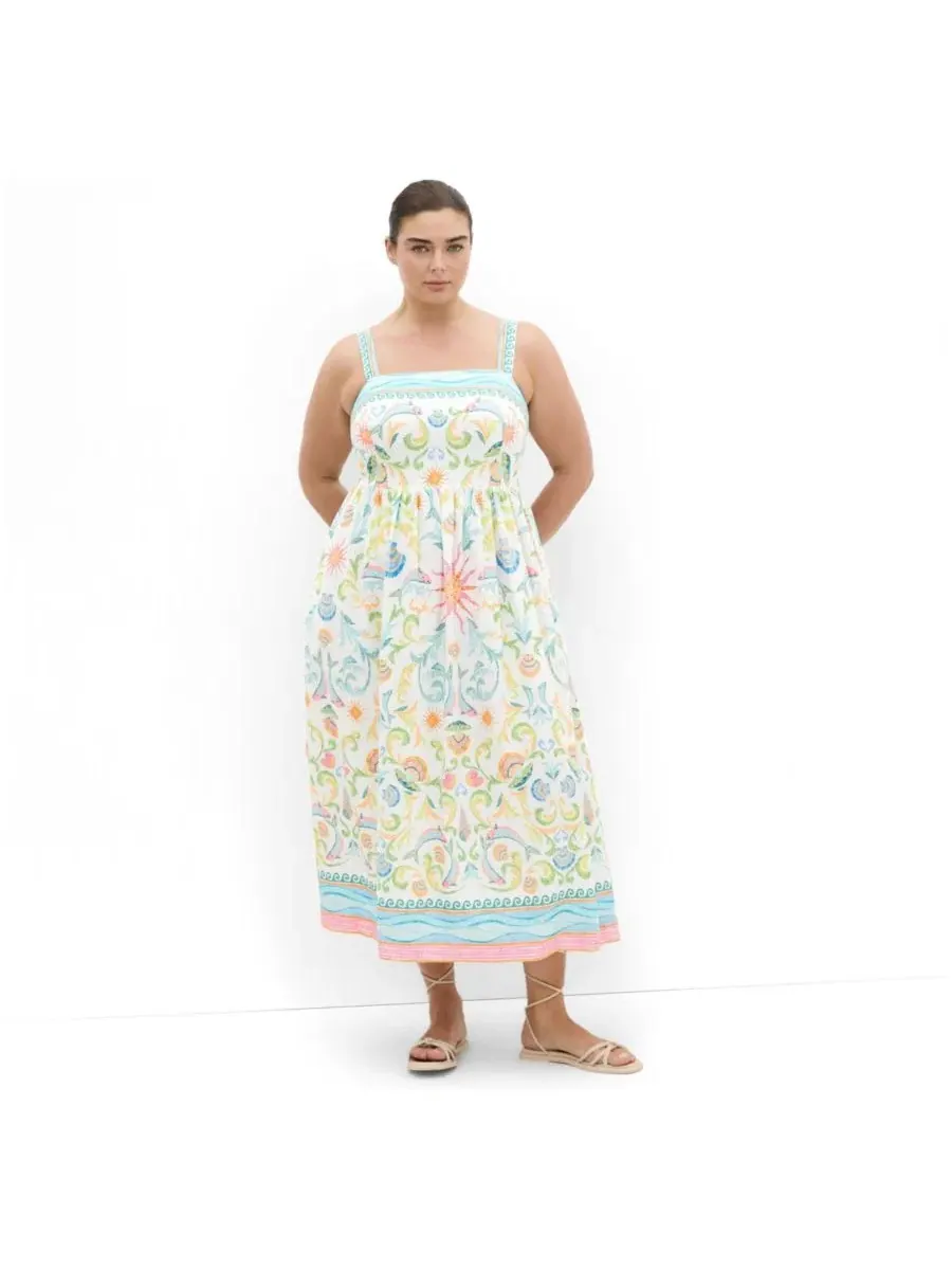 Платье макси с принтом Calissa Seascape CITY CHIC, Seascape Plc — изображение 1 из 5