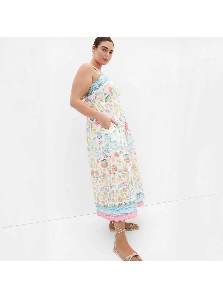 Платье макси с принтом Calissa Seascape CITY CHIC, Seascape Plc — изображение 2 из 5