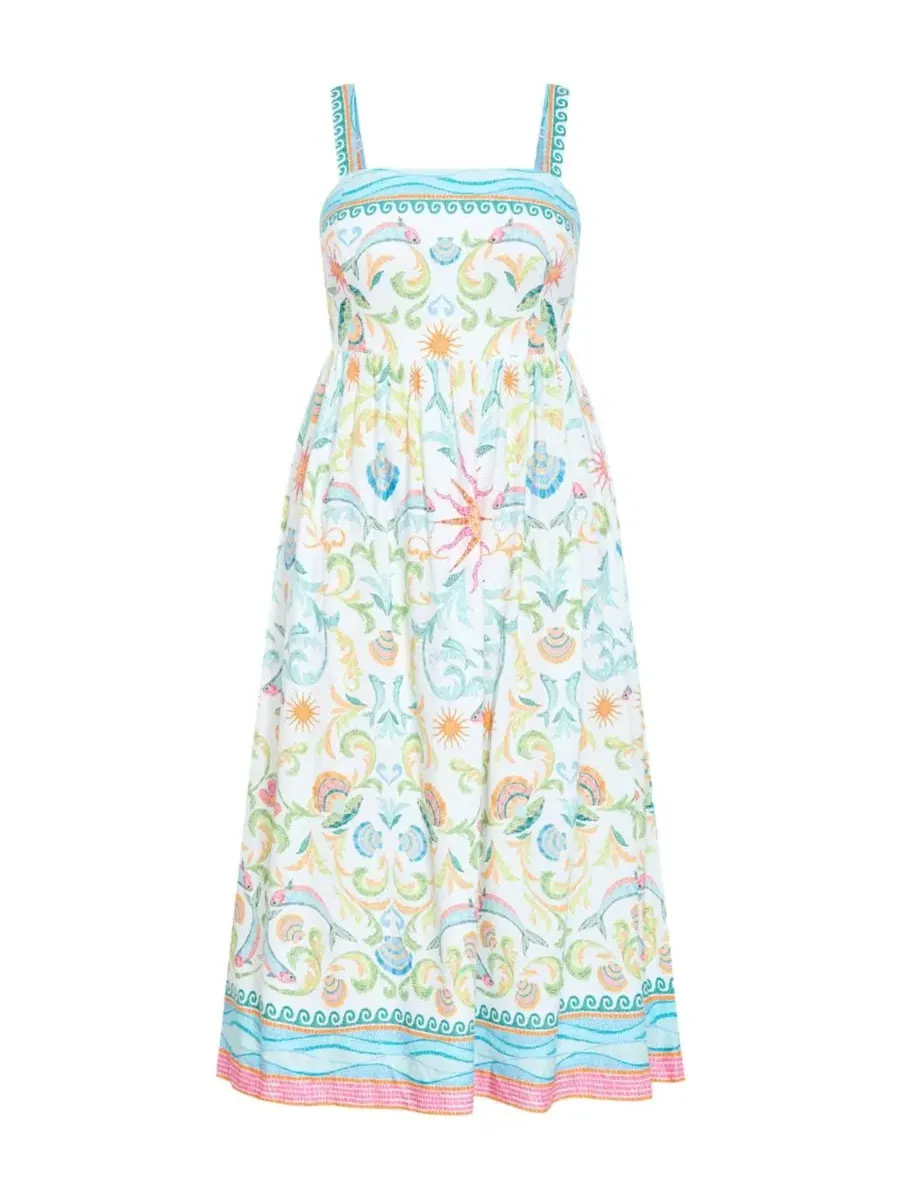 Платье макси с принтом Calissa Seascape CITY CHIC, Seascape Plc — изображение 4 из 5