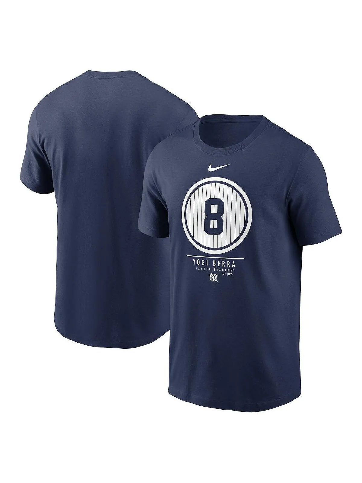 Мужская футболка yogi berra navy new york yankees locker room Nike — изображение 1 из 3, темно-синий