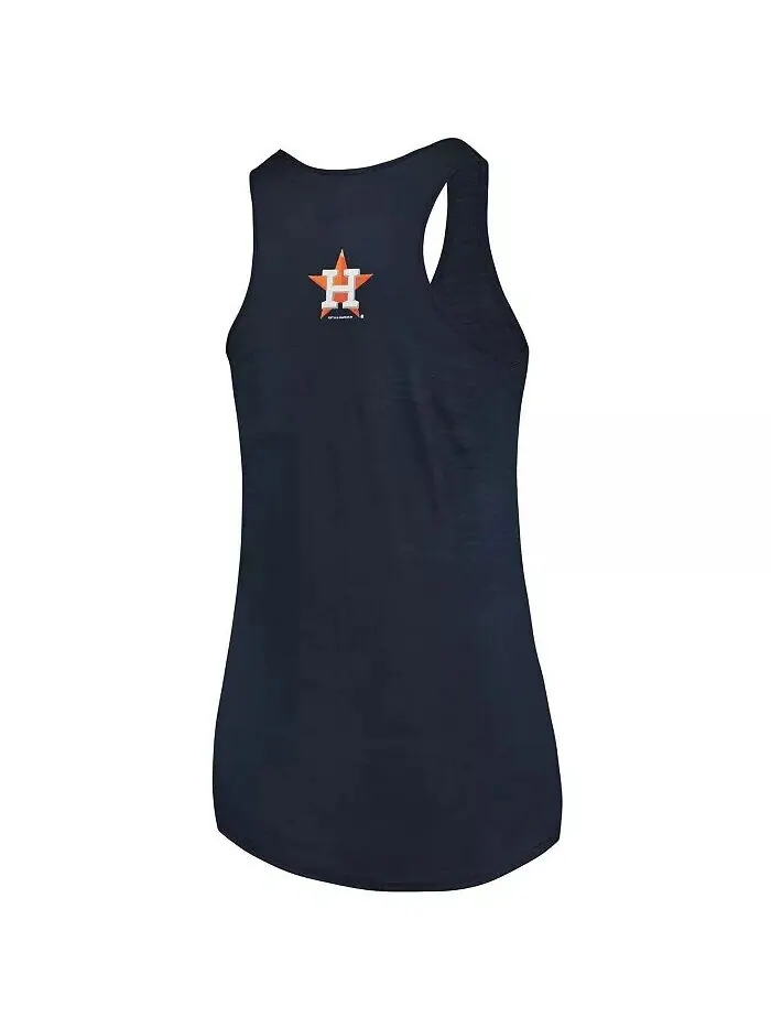 Женская темно-синяя майка больших размеров Houston Astros Swing for the Fences Racerback Soft As A — изображение 2 из 3