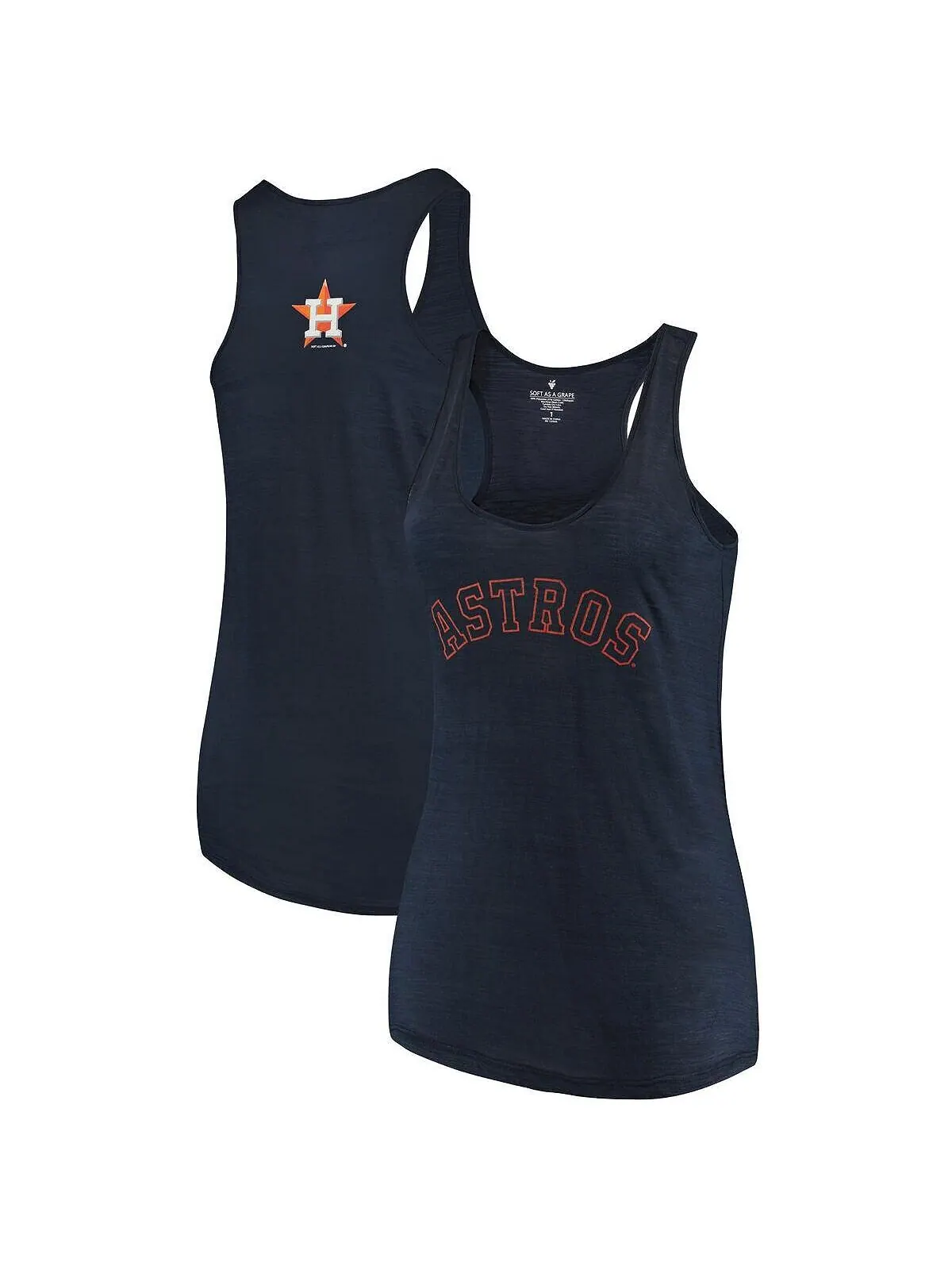 Женская темно-синяя майка больших размеров Houston Astros Swing for the Fences Racerback Soft As A