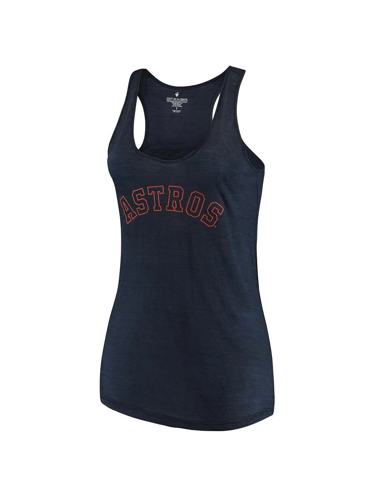 Женская темно-синяя майка больших размеров Houston Astros Swing for the Fences Racerback Soft As A — изображение 3 из 3