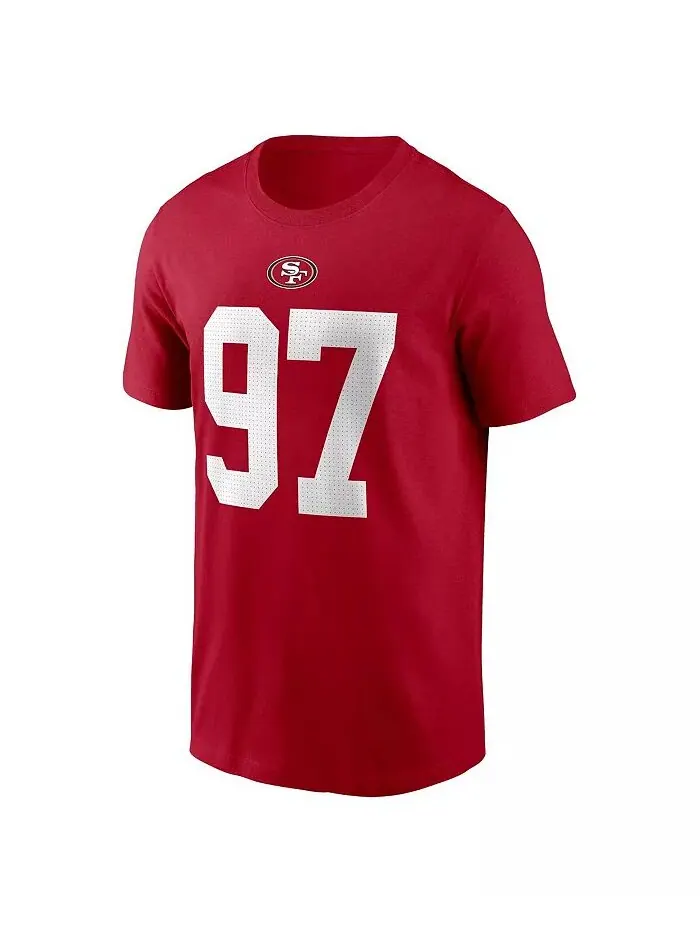 Мужская футболка Nick Bosa Scarlet San Francisco 49ers с именем и номером игрока Nike — изображение 3 из 3