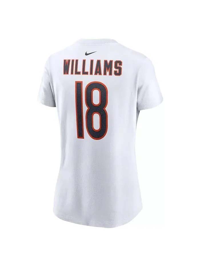 Женская футболка Caleb Williams White Chicago Bears 2024 NFL Draft First Round Pick Fuse Name — изображение 3 из 3
