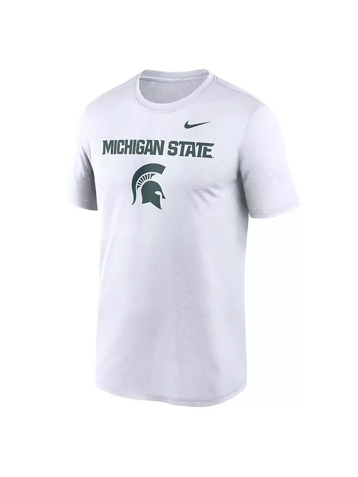 Мужская белая футболка Michigan State Spartans Lockup Legend Performance Nike — изображение 3 из 3