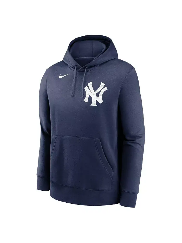 Мужская толстовка с капюшоном Aaron Judge синего цвета New York Yankees с именем игрока и номером — изображение 3 из 3