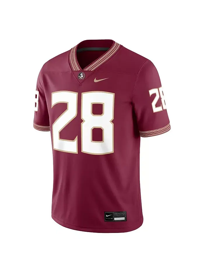 Мужская игровая футболка Florida State Seminoles с именем Warrick Dunn в цвете Garnet, для — изображение 2 из 3