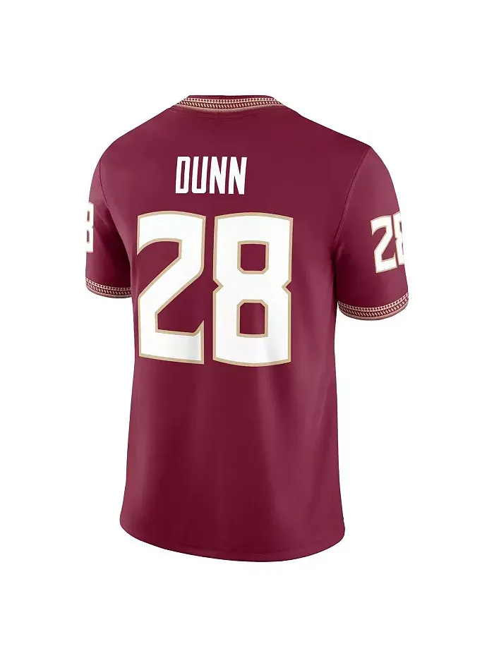 Мужская игровая футболка Florida State Seminoles с именем Warrick Dunn в цвете Garnet, для — изображение 3 из 3