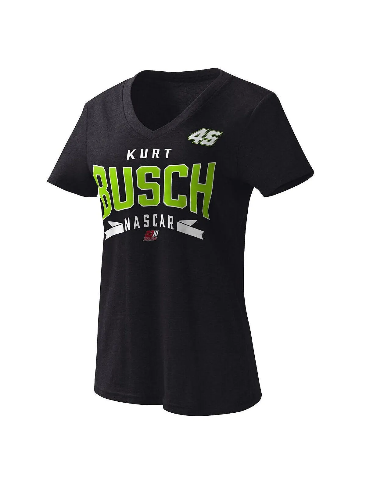 Женская черная футболка с v-образным вырезом Kurt Busch Dream Team G-III 4Her by Carl Banks — изображение 1 из 1, черный