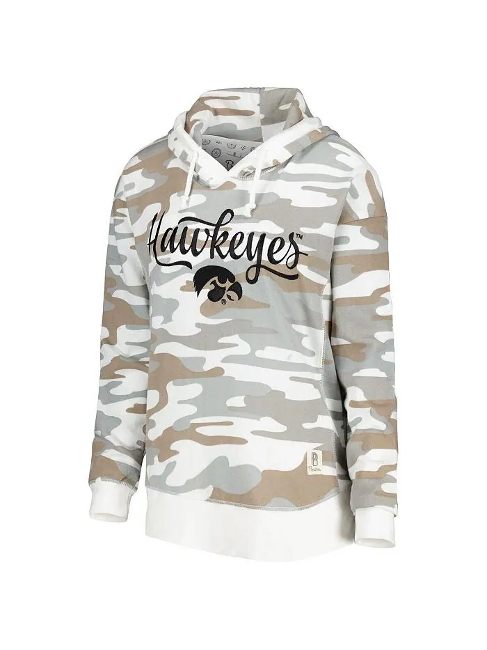 Женский пуловер с капюшоном Iowa Hawkeyes San Pablo Camo Iowa Hawkeyes Pressbox — изображение 2 из 4, камуфляж