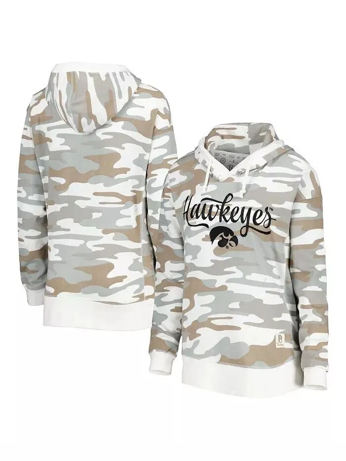 Женский пуловер с капюшоном Iowa Hawkeyes San Pablo Camo Iowa Hawkeyes Pressbox — изображение 1 из 4
