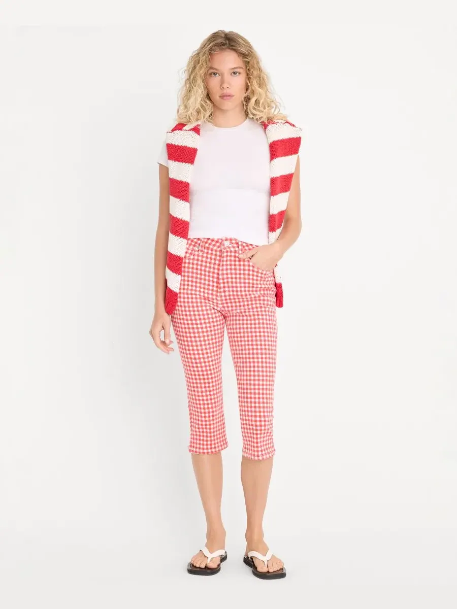 Капри Good American с принтом в клетку, Pop Gingham Large — изображение 1 из 4