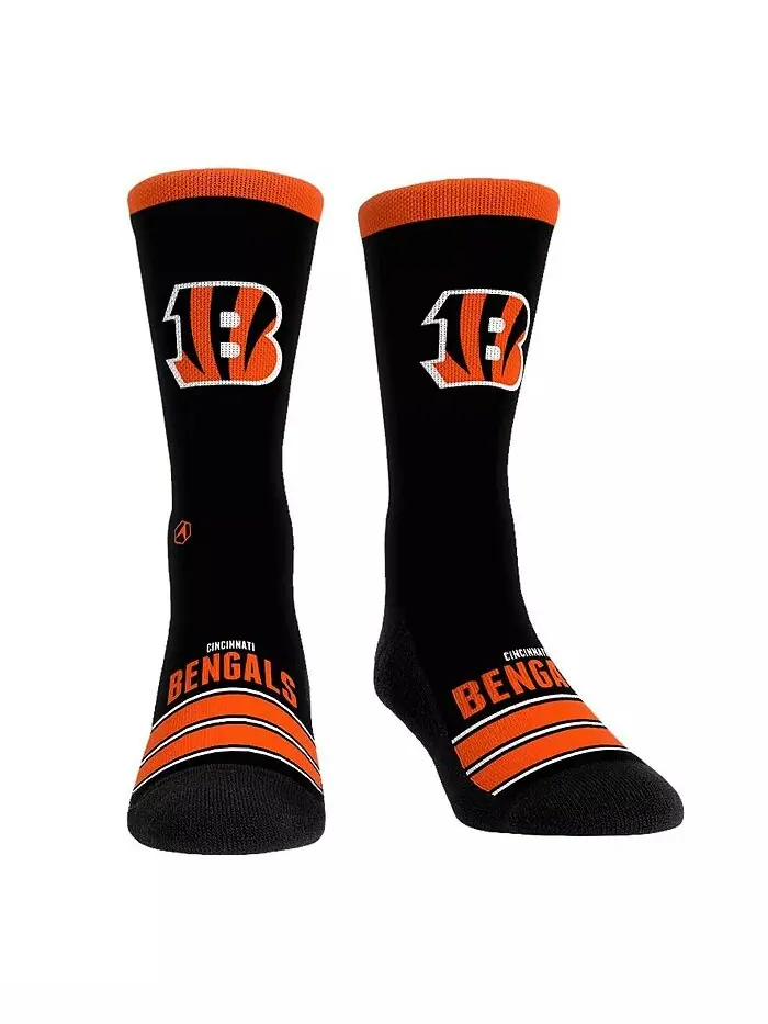 Носки Cincinnati Bengals Gametime Stripe для мужчин и женщин Rock 'Em — изображение 1 из 1