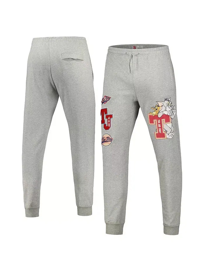Мужские спортивные брюки University Jogger в сером меланже с принтом Tom and Jerry Freeze Max — изображение 1 из 3