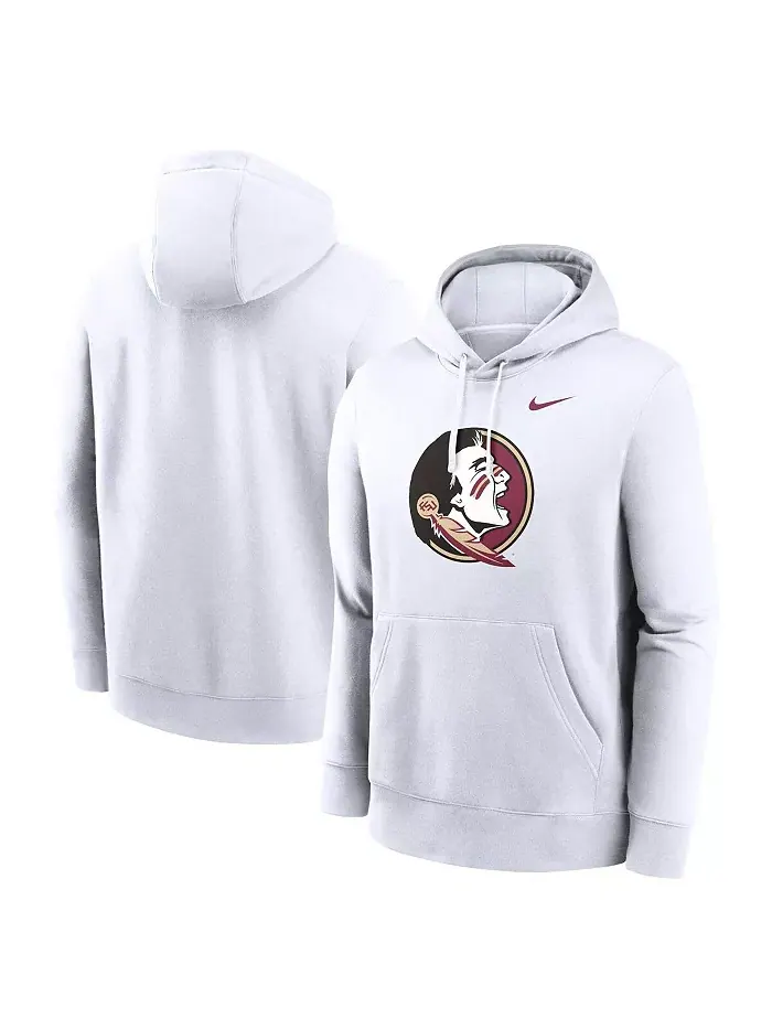 Мужская белая толстовка с капюшоном Florida State Seminoles Primetime Evergreen Club Fleece — изображение 1 из 3