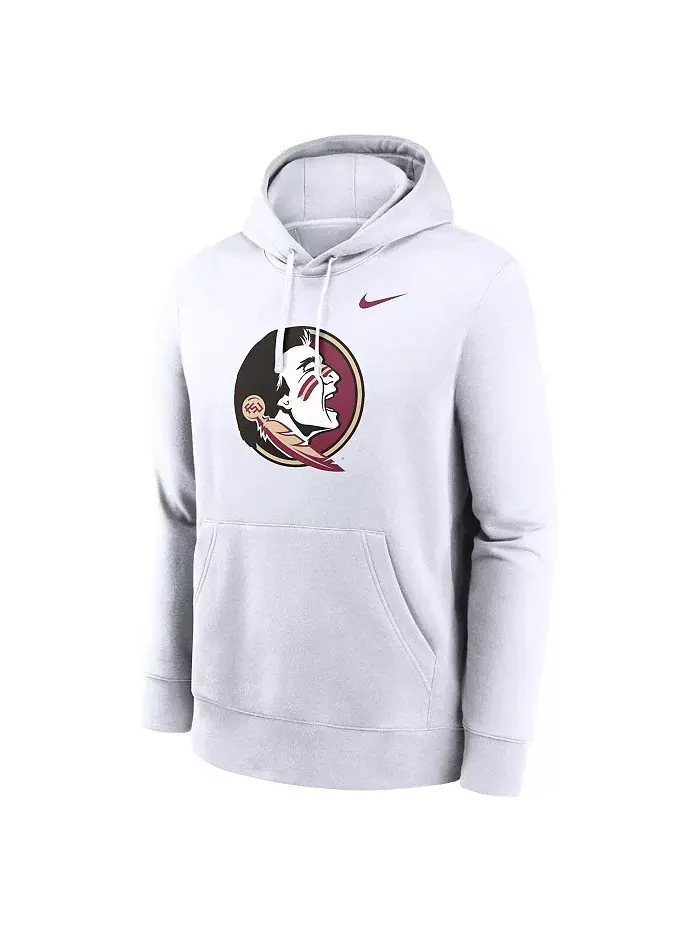 Мужская белая толстовка с капюшоном Florida State Seminoles Primetime Evergreen Club Fleece — изображение 2 из 3