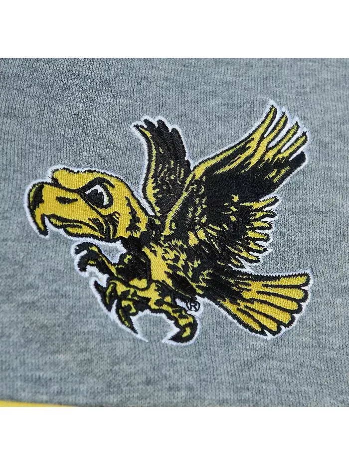Мужская черная толстовка с капюшоном Head Coach Iowa Hawkeyes Mitchell & Ness — изображение 2 из 4