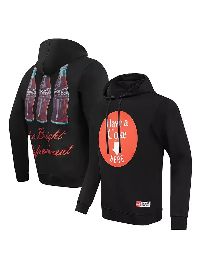 Мужская черная толстовка с капюшоном Coca-Cola Have A Coke Here Freeze Max — изображение 1 из 3