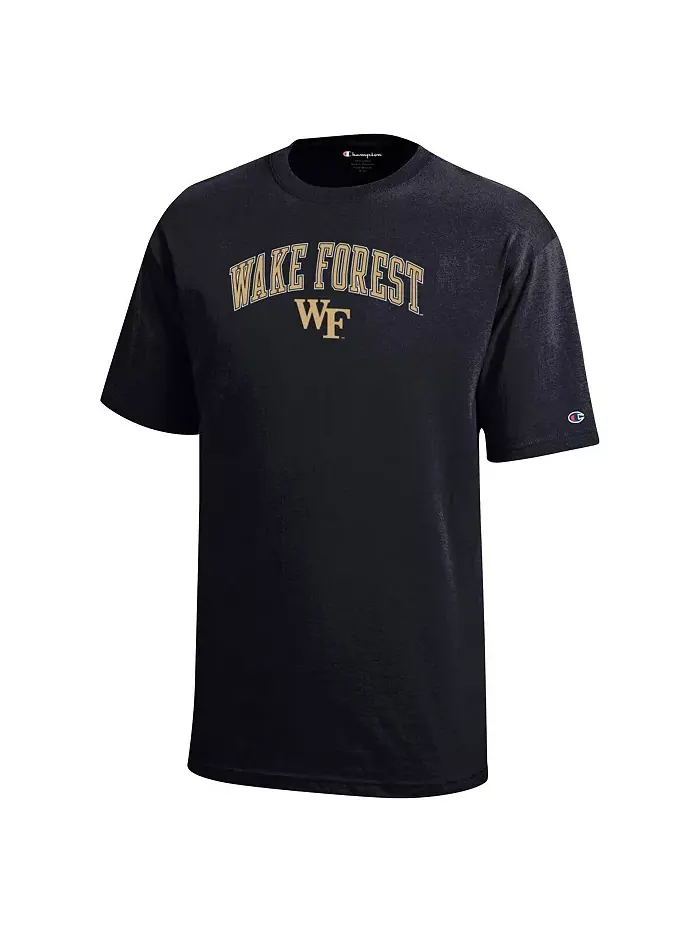 Футболка с арочным логотипом Wake Forest Demon Deacons для подростков, черная Champion — изображение 3 из 3