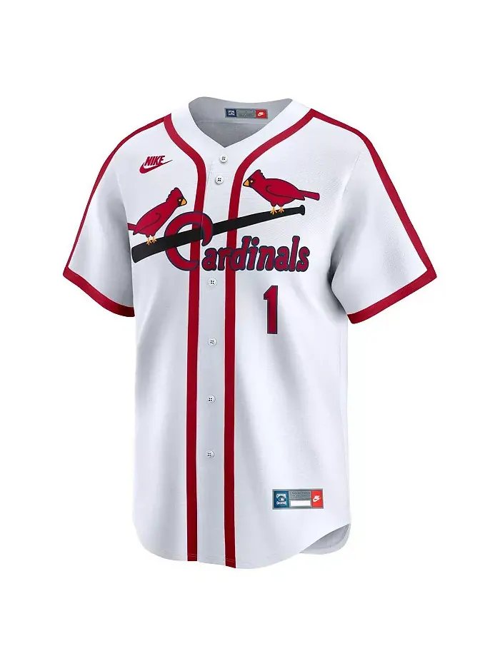 Мужская белая ретро-джерси St. Louis Cardinals Ozzie Smith из ограниченной коллекции Cooperstown — изображение 2 из 3