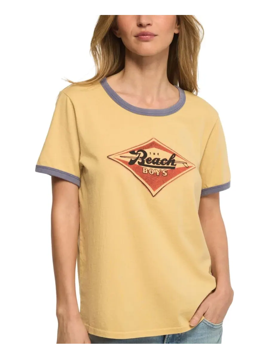 Футболка с принтом The Beach Boys Emblem Retro Lucky Brand, Fall Leaf — изображение 2 из 5