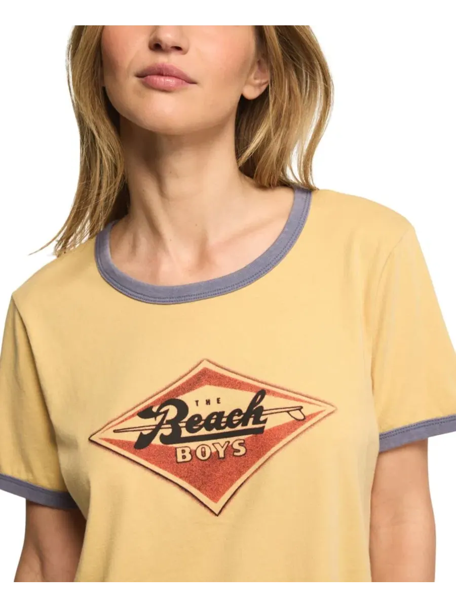 Футболка с принтом The Beach Boys Emblem Retro Lucky Brand, Fall Leaf — изображение 4 из 5