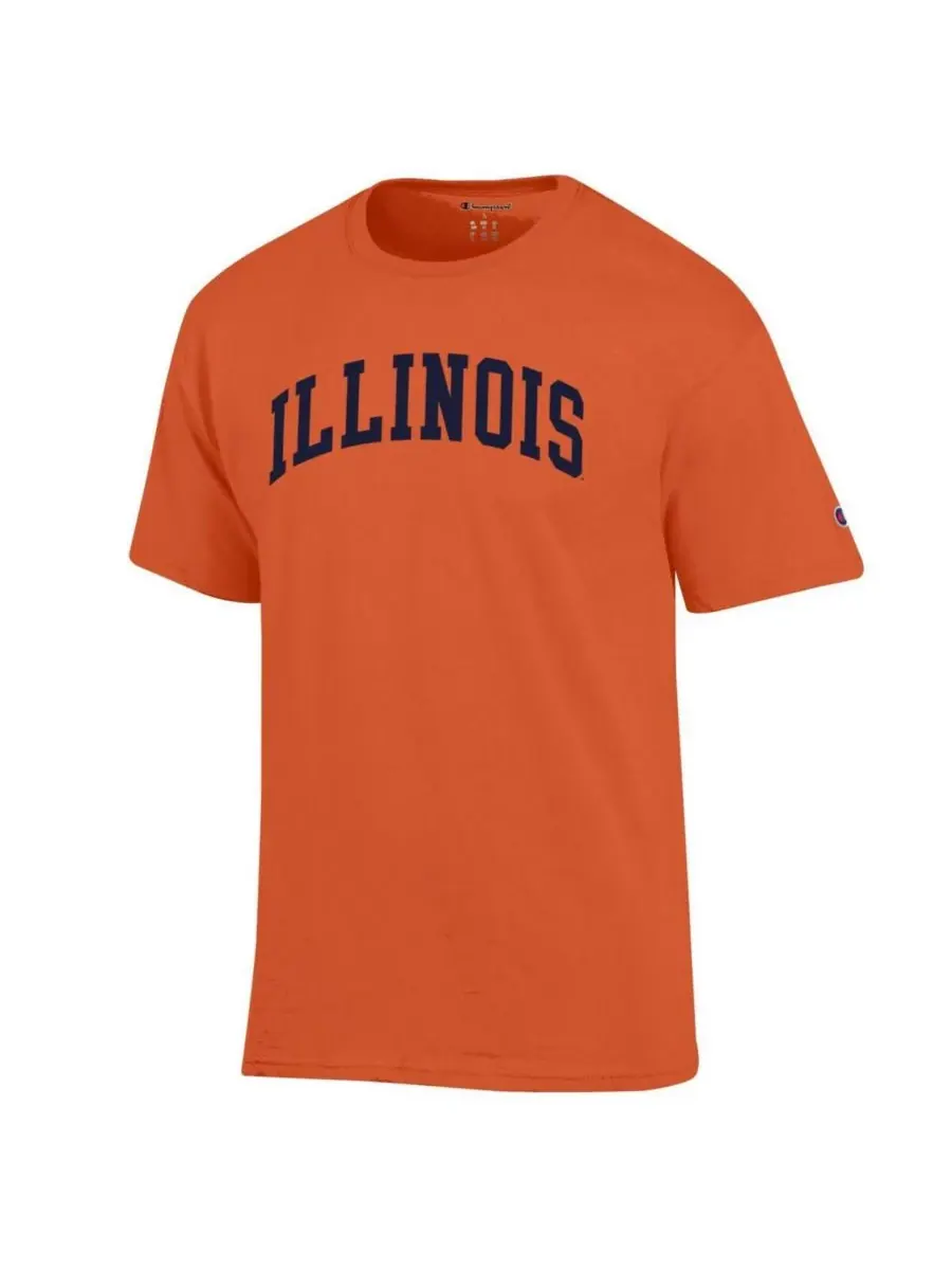 Champion Мужская оранжевая футболка Illinois Fighting Illini Basic Arch — изображение 2 из 3, оранжевый