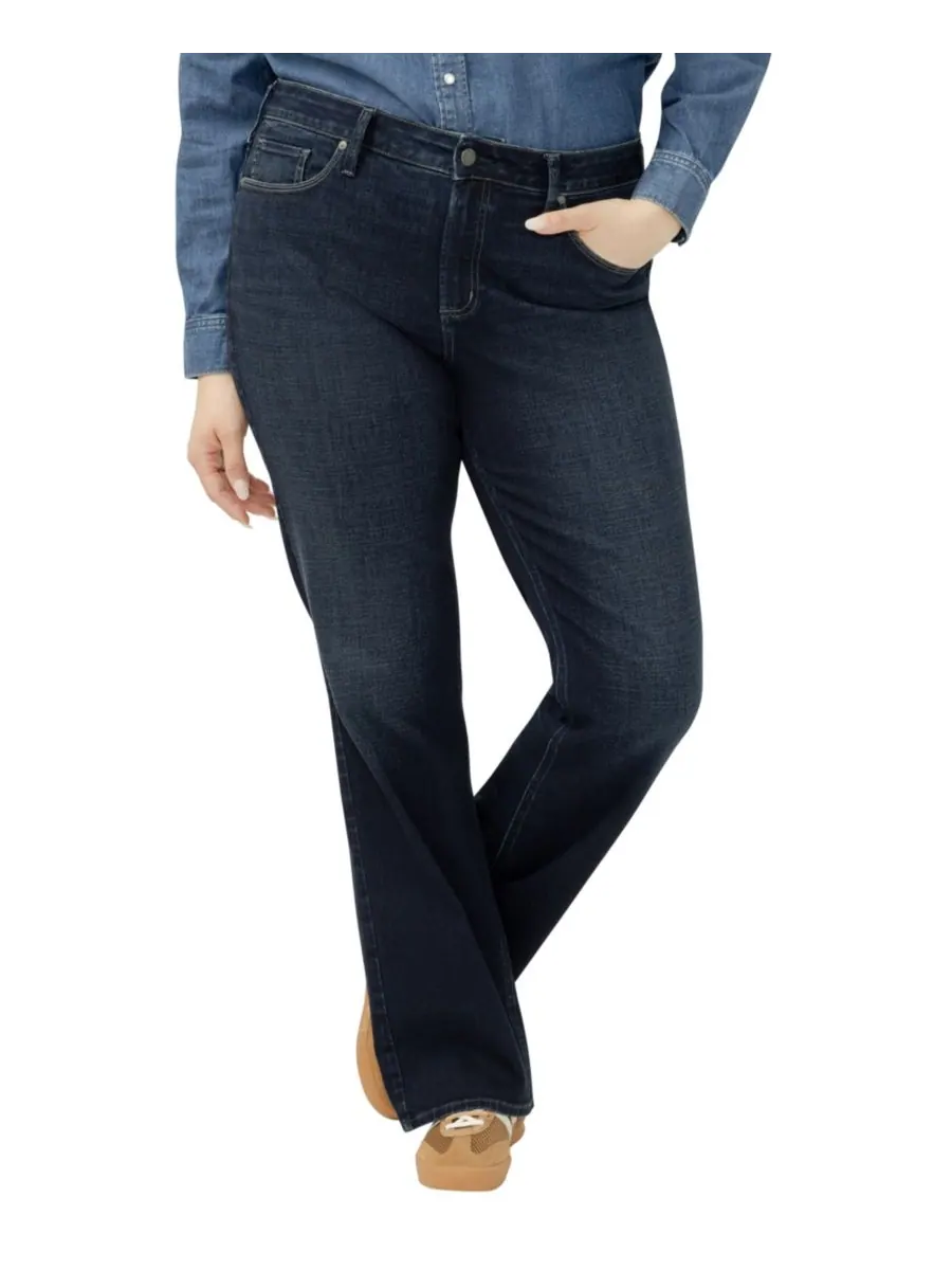 Джинсы Suki Plus Size Mid Rise Curvy Fit Bootcut Jeans Silver Jeans Co, Amora