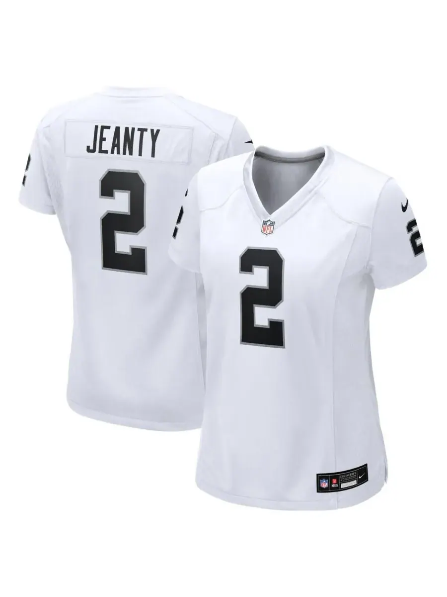 Nike Женская игровая футболка Ashton Jeanty White Las Vegas Raiders — изображение 1 из 3, белый