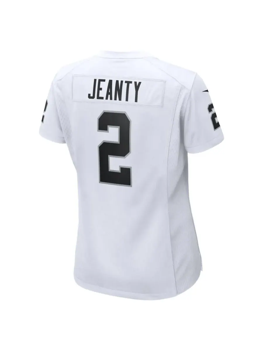 Nike Женская игровая футболка Ashton Jeanty White Las Vegas Raiders — изображение 2 из 3, белый