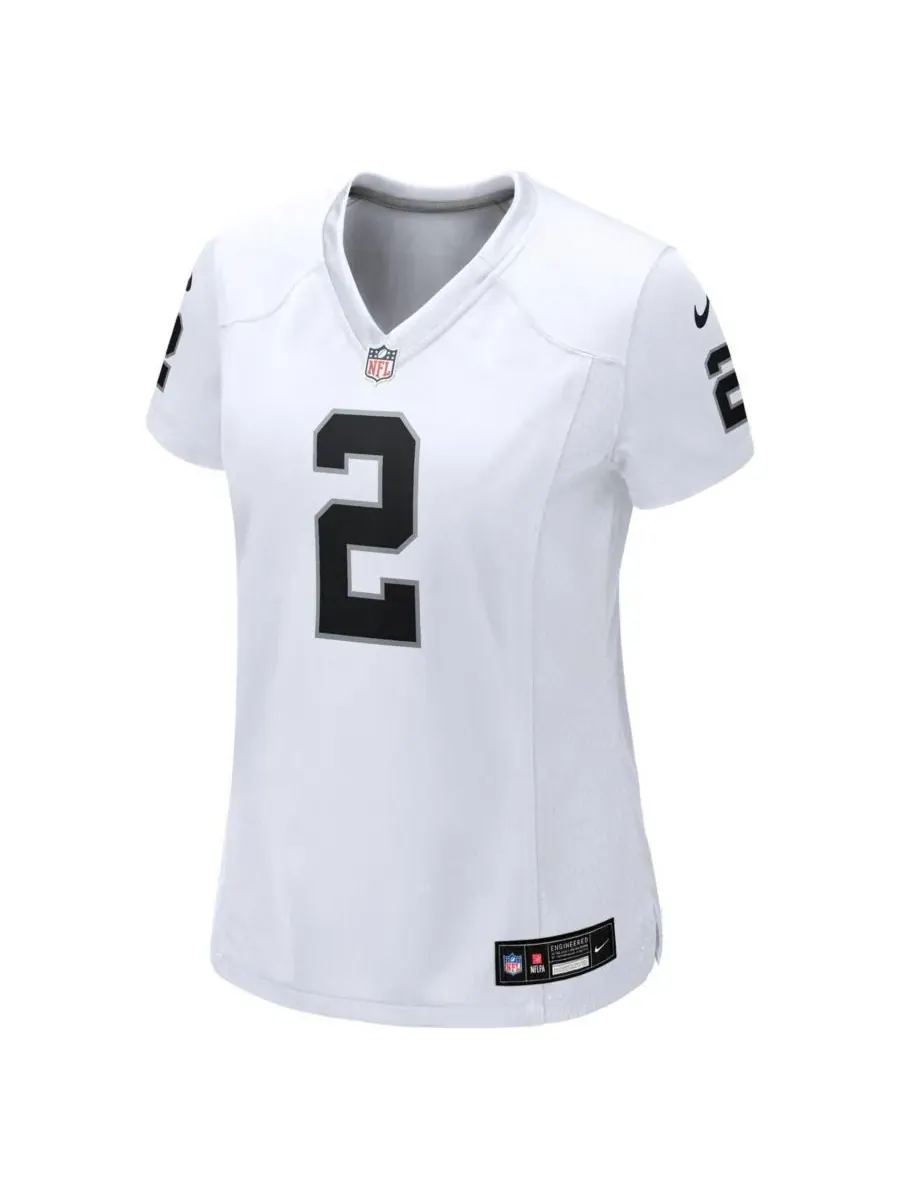 Nike Женская игровая футболка Ashton Jeanty White Las Vegas Raiders — изображение 3 из 3, белый
