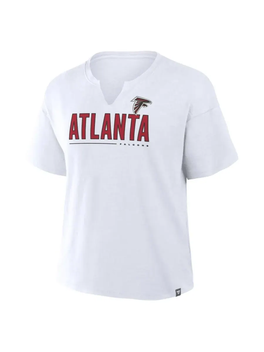 Fanatics Женская белая футболка Atlanta Falcons Redzone Slub Boxy — изображение 1 из 2, белый