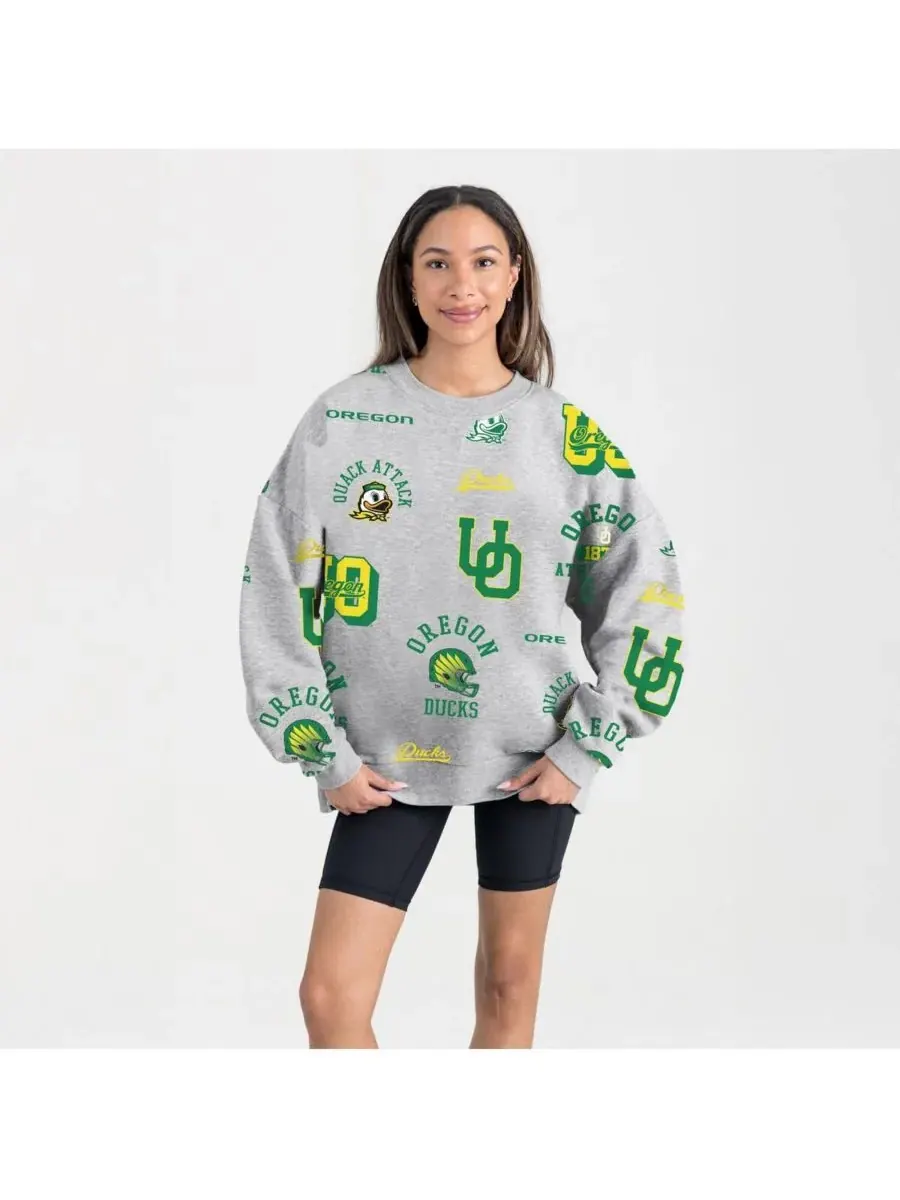 Gameday Couture Женская серая флисовая толстовка Oregon Ducks Always on Repeat — изображение 1 из 4, серый