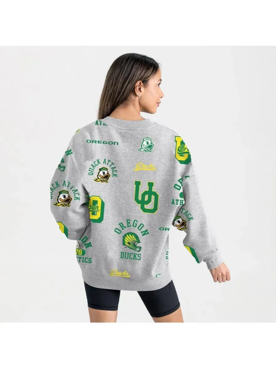 Gameday Couture Женская серая флисовая толстовка Oregon Ducks Always on Repeat — изображение 2 из 4, серый