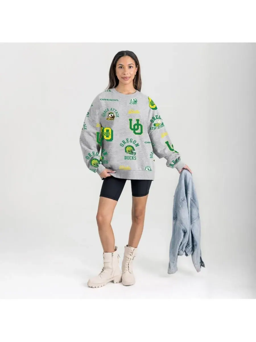 Gameday Couture Женская серая флисовая толстовка Oregon Ducks Always on Repeat — изображение 3 из 4, серый