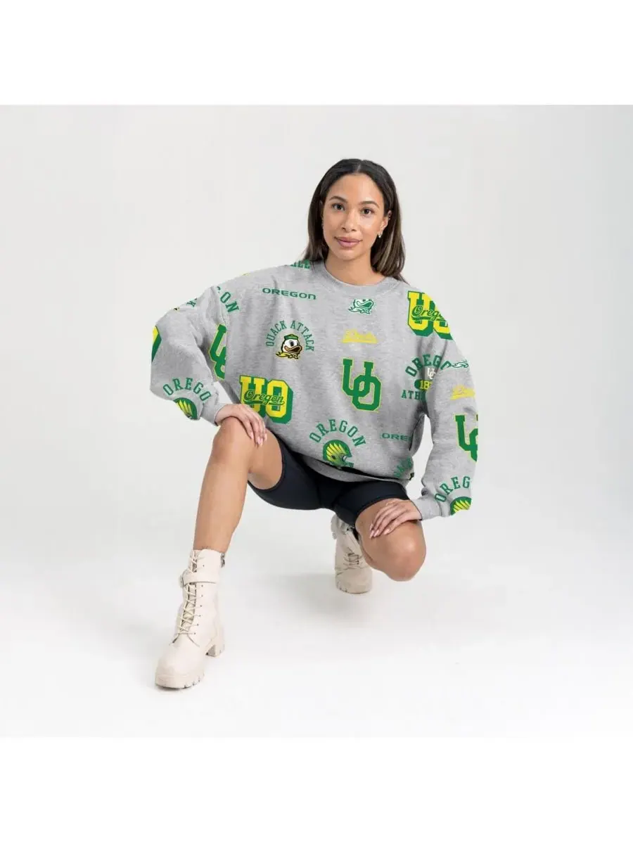 Gameday Couture Женская серая флисовая толстовка Oregon Ducks Always on Repeat — изображение 4 из 4, серый