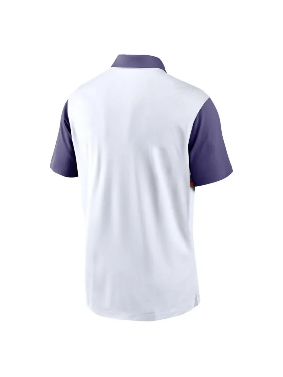 Nike Мужская белая/фиолетовая поло-рубашка Clemson Tigers Athletic Prep Alt Logo Vapor Performance — изображение 3 из 3